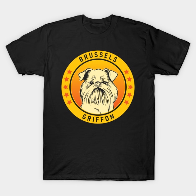 Brussels Griffon Dog Portrait T-Shirt by millersye